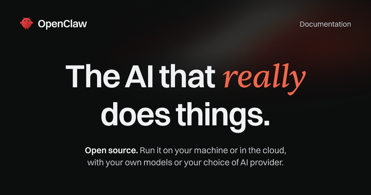 OpenClaw 官方品牌卡:The AI that really does things
